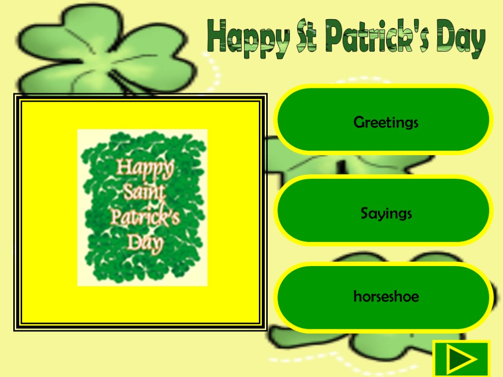 Happy St Patrick's Day Greetings Sayings horseshoe